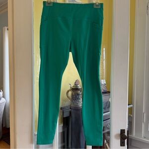 Vibrant Green High-Waisted Leggings - size Large 12/14